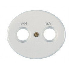 Накладка для tv-r-sat розетки, серия tacto, цвет альпийский белый 5550.1 BL