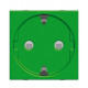 Розетка schuko с заземлением для специальных сетей, со шторками, 16а / 250в, серия zenit, цвет зелёный