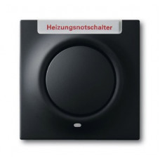 Клавиша для механизма 1-клавишного выключателя/переключателя/кнопки, с красной линзой, с маркировкой hns, серия impuls, цвет чёрны бархат 1753-0-0154