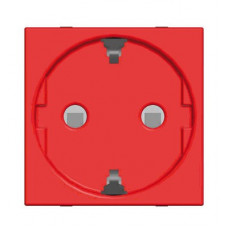 Розетка schuko с заземлением для специальных сетей, со шторками, 16а / 250в, серия zenit, цвет красный N2288 RJ