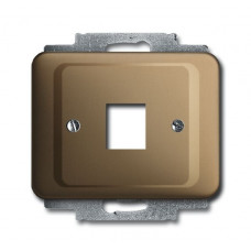Плата центральная (накладка) для 1-го разъёма modular jack (артикулы 0210, 0211 и 0219), серия alpha nea, цвет бронза 1753-0-3924