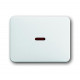 Клавиша для механизма 1-клавишного выключателя/переключателя/кнопки с красной линзой, серия alpha nea, цвет белый матовый