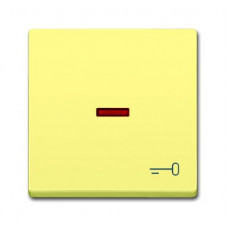Клавиша для механизма 1-клавишного выключателя/переключателя/кнопки, с прозрачной линзой и символом ключ, серия solo/future, цвет sahara/жёлтый 1751-0-3007