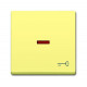 Клавиша для механизма 1-клавишного выключателя/переключателя/кнопки, с прозрачной линзой и символом ключ, серия solo/future, цвет sahara/жёлтый