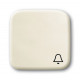 Клавиша для механизма 1-клавишного выключателя/переключателя/кнопки с символом звонок, серия busch-duro 2000 si, цвет слоновая кость