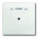 Плата центральная (накладка) для механизма карточного выключателя 2025 u, серия impuls, цвет белый бархат