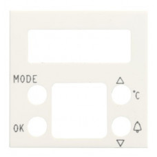 Накладка для механизма будильника с термометром 8149.5, 2-модульная, серия zenit, цвет альпийский белый N2249.5 BL