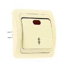 Выключатель проходной 1-клавишный с индикатором 10а бежевый лондон (10шт) ekf EEV10-125-20