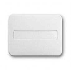 Клавиша с полем для надписи, со световодом, для выключателей/переключателей/кнопок, серия alpha nea, цвет белый матовый 1731-0-1494