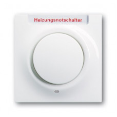 Клавиша для механизма 1-клавишного выключателя/переключателя/кнопки, с красной линзой, с маркировкой hns, серия impuls, цвет альпийский белый 1753-0-6588