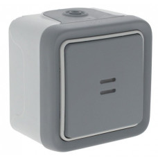 Выключатель кнопочный с подсветкой, 10 а, н.о. контакт, plexo, серый (10 шт.) legrand 69722