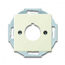Плата центральная (накладка) с суппортом для командно-сигнальных приборов d=22.5 мм, серия busch-duro 2000 si, цвет chalet-white 1724-0-4324