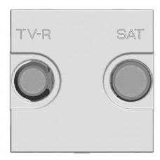Накладка для tv-r-sat розетки, 2-модульная, серия zenit, цвет серебристый N2250.1 PL