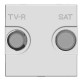 Накладка для tv-r-sat розетки, 2-модульная, серия zenit, цвет серебристый