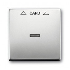 Плата центральная (накладка) для механизма карточного выключателя 2025 u, серия pur/сталь 1710-0-3757