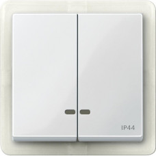 Две клавиши с окош.д/свет.инд.ip44 бел MTN3424-0319