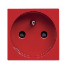 Розетка французского стандарта с центральным контактом заземления для специальных сетей, со шторками, 16а / 250 в, серия zenit, цвет красный N2287 RJ