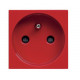 Розетка французского стандарта с центральным контактом заземления для специальных сетей, со шторками, 16а / 250 в, серия zenit, цвет красный