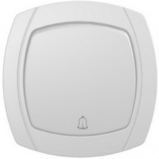 Кнопка звонка сп с символом белый (в коробке 10шт.) oval 6026 powerman%s 1152413
