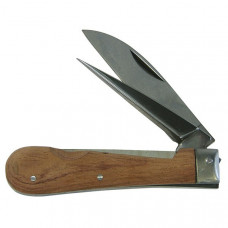 Нож для резания кабеля, с деревянной рукояткой, двухкомпонентный 200014