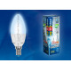 Лампа светодиодная led-c37-6w/nw/e14/fr/dim alp01wh 6вт, свеча, матовая, алюминий, серия palazzo uniel%s