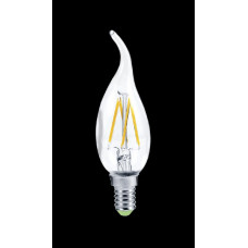 Лампа светодиодная led-свеча на ветру-premium 5вт 160-260в е14 4000к 450лм прозрачная asd 4690612003528