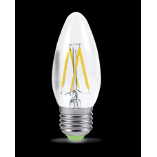 Лампа светодиодная led-свеча-premium 5вт 160-260в е27 3000к 450лм прозрачная asd 4690612003269