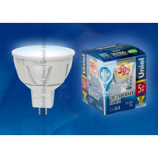 Лампа светодиодная. алюминий. led-jcdr-5вт/nw/gu5.3/fr alp01wh белый. серия palazzo. пластикs 7911