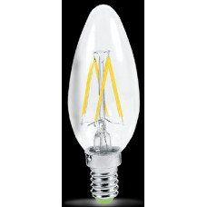 Лампа светодиодная led-свеча-premium 5вт 160-260в е14 4000к 450лм прозрачная asd 4690612003504
