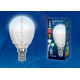 Лампа светодиодная. форма шар, матовая. led-g45-7вт/nw/e14/fr plp01wh серия palazzo. белый свет. картон. тм uniel.