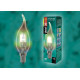 Лампа галогенная hcl-28/rb/e14 flame форма свеча на ветру. прозрачная колба с радужным свечением. картонная коробка