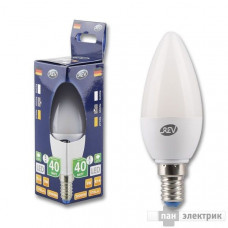 Лампа светодиодная led c37 е14 5вт 420лм, 4000k, холодный свет rev ritter пан электрикs 32272 6