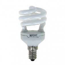 Лампа энергосберегающая hs-полуспираль 25w 4000k e27 10000h (10шт) ekfs HS-T3-25-840-E27