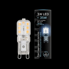 Лампа светодиодная led g9 ac220-240v 3w 4100k капсульная, пластик 1/20/200 gauss 107409203