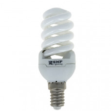 Лампа энергосберегающая fs-спираль 7w 2700k e14 10000h (10шт) ekfs FS-T2-7-827-E14