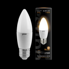 Лампа светодиодная led candle e27 6.5вт 100-240v 2700к 1/10/50 gauss 103102107