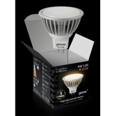 Лампа светодиодная led mr16 4вт (50вт) gu5.3 ac220-240v 2700k frost gauss%s EB101505104