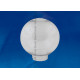 Рассеиватель в форме шара для садово-парковых светильников. ufp-r200a clear d. 200мм. с крепежным элементом - резьбовой. - сан-пластик. прозрачный.s