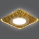 Светильник gauss backlight bl075 квадрат. кристалл/черный/золото, gu5.3, led 2700k 1/40