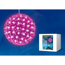 Фигура светодиодная «шар с цветами сакуры», с контроллером, uld-h2121-200/dta pink ip20 sakura ball 200 светодиодов, диаметр 21 см, -розовый, ip20s 9573