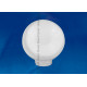 Рассеиватель в форме шара для садово-парковых светильников. ufp-r200a opal d. 200мм. с крепежным элементом - резьбовой. - сан-пластик. молочный.