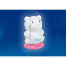 Светильник -ночник серия dtl-305-медвежонок/3color/base pink/rech «волшебные фонарики» аккумуляторный на розовой подставке. пластиковая .%s 3554