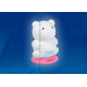 Светильник -ночник серия dtl-305-медвежонок/3color/base pink/rech «волшебные фонарики» аккумуляторный на розовой подставке. пластиковая .%s