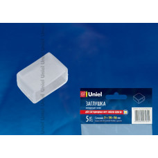Изолирующий зажим (заглушка) ucw-k14 clear 5 polybag для светодиодной ленты 5050 14-16 мм, цвет прозрачный, 5 штук в пакете 10836