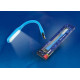 Светильник-фонарь переносной uniel, прорезиненный корпус, tld-541 blue 6 led, питание от usb-порта. -картон, цвет-синий.s