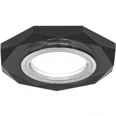 Светильник gauss mirror rr014 восемь гран. кристал черный/хром, gu5.3 1/50 RR014
