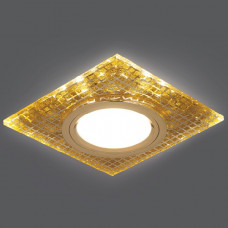 Светильник gauss backlight bl077 квадрат. золото/кристалл/золото, gu5.3, led 2700k 1/40 BL077
