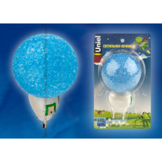 Светильник-ночник. dtl-309-шар/blue/1led/0,1вт выключатель на корпусе. блистер 10328