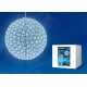 Фигура светодиодная «шар с цветами сакуры», с контроллером, uld-h2727-300/dta white ip20 sakura ball 300 светодиодов, диаметр 27 см, -белый, ip20