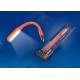 Светильник-фонарь переносной uniel, прорезиненный корпус, tld-541 orange 6 led, питание от usb-порта. -картон, цвет-оранжевый.